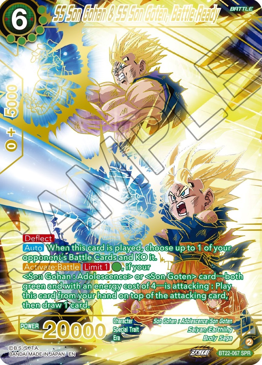 SS Son Gohan & SS Son Goten, Battle Ready (SPR) (BT22-067) [Critical Blow] | Cracking-Singles