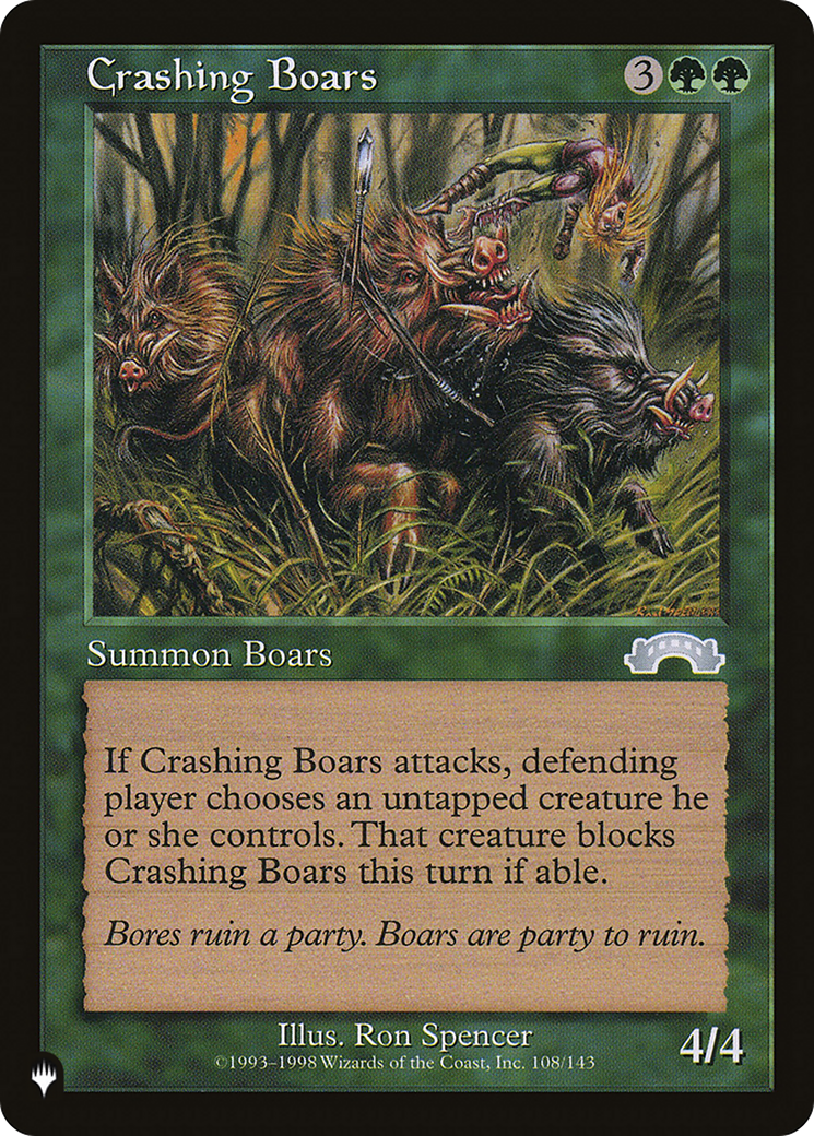 Crashing Boars [The List Reprints] | Cracking-Singles