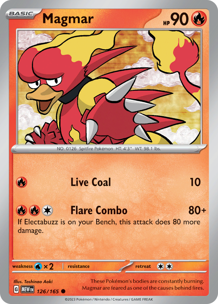 Magmar (126/165) [Scarlet & Violet: 151] | Cracking-Singles