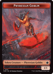 Cat (0027) // Phyrexian Goblin Double-Sided Token [Foundations Tokens] | Cracking-Singles