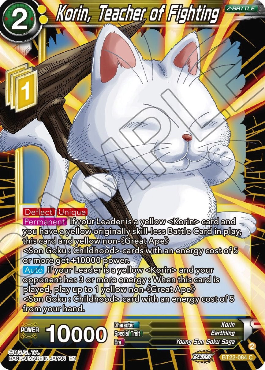 Korin, Teacher of Fighting (Bt22-084) [Critical Blow] | Cracking-Singles