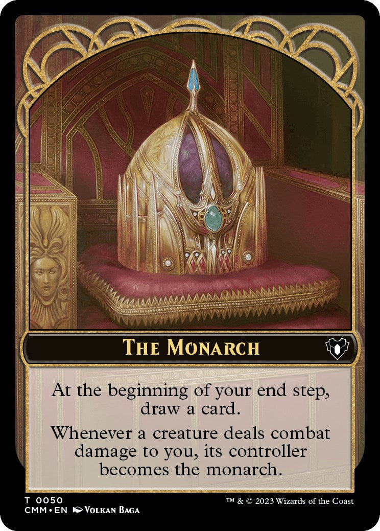 The Monarch // Elf Druid Double-Sided Token [Commander Masters Tokens] | Cracking-Singles