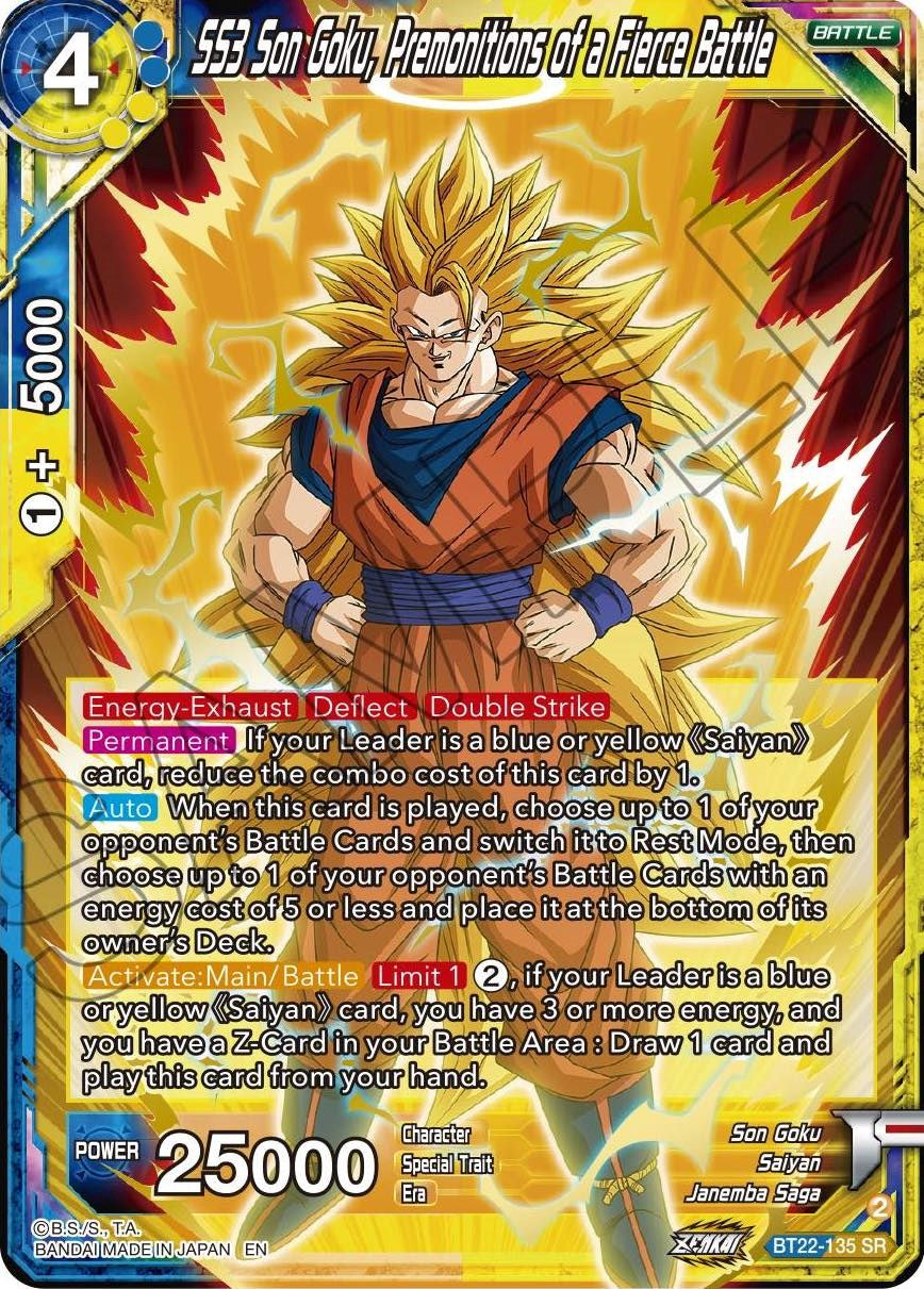 SS3 Son Goku, Premonitions of a Fierce Battle (BT22-135) [Critical Blow] | Cracking-Singles