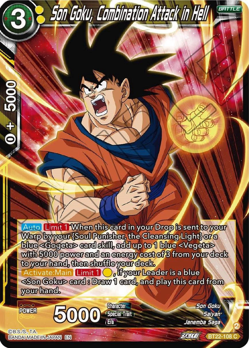 Son Goku, Combination Attack in Hell (BT22-108) [Critical Blow] | Cracking-Singles