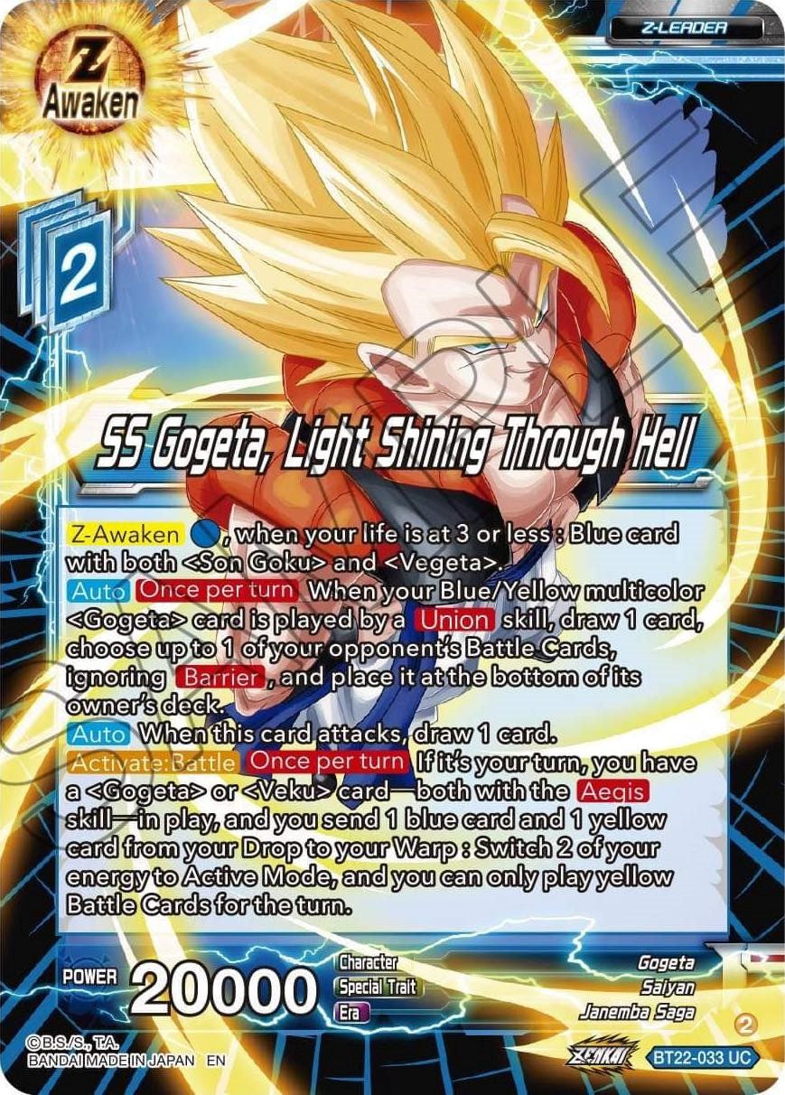 SS Gogeta, Light Shining Through Hell (BT22-033) [Critical Blow] | Cracking-Singles