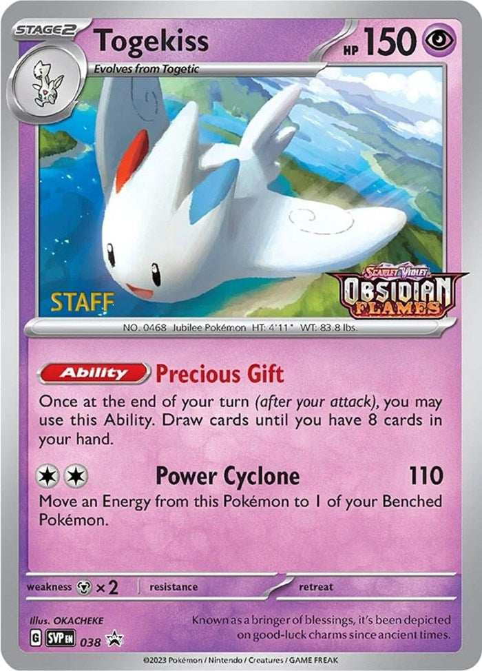 Togekiss (038) (Stamped) (Staff) [Scarlet & Violet: Black Star Promos] | Cracking-Singles