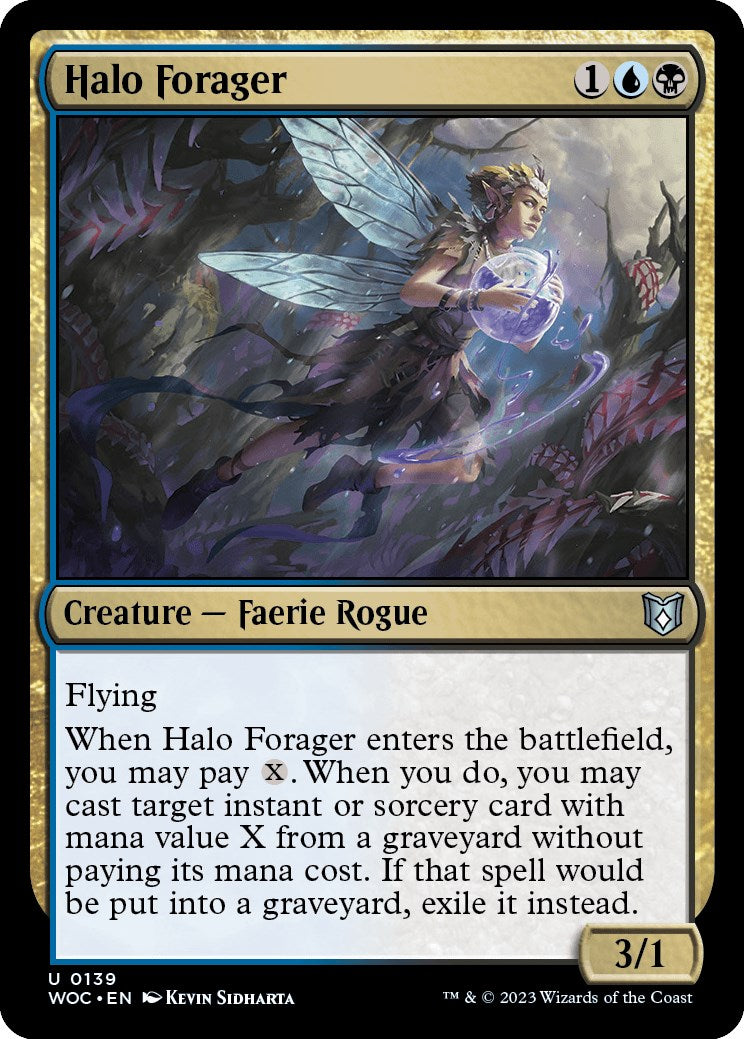 Halo Forager [Wilds of Eldraine Commander] | Cracking-Singles