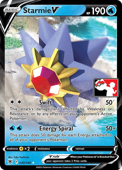 Starmie V (030/189) [Prize Pack Series Three] | Cracking-Singles