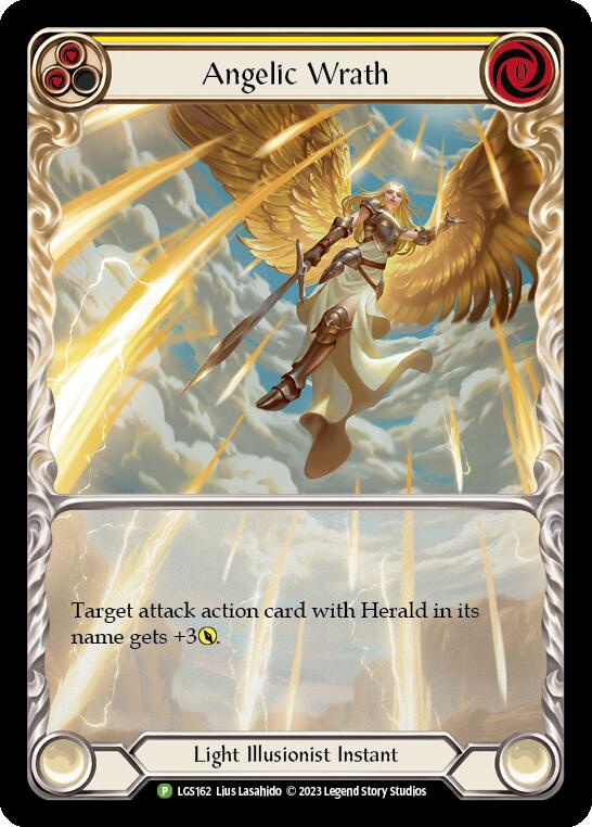 Angelic Wrath (Yellow) [LGS162] (Promo)  Rainbow Foil | Cracking-Singles