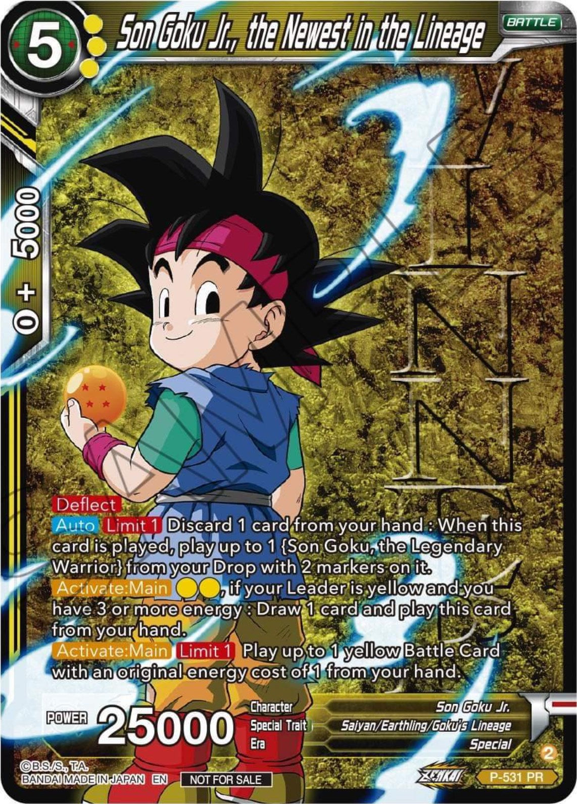 Son Goku Jr., the Newest in the Lineage (Winner-Stamped) (Zenkai Series Tournament Pack Vol.5) (P-531) [Tournament Promotion Cards] | Cracking-Singles