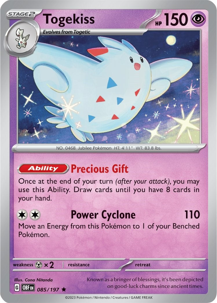 Togekiss (085/197) (Theme Deck Exclusive) [Scarlet & Violet: Obsidian Flames] | Cracking-Singles