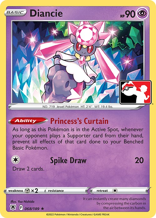 Diancie (068/189) [Prize Pack Series Three] | Cracking-Singles