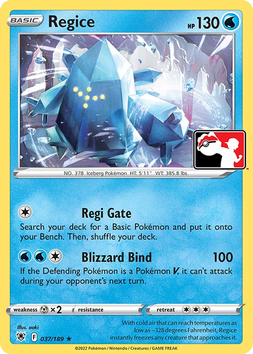 Regice (037/189) [Prize Pack Series Three] | Cracking-Singles