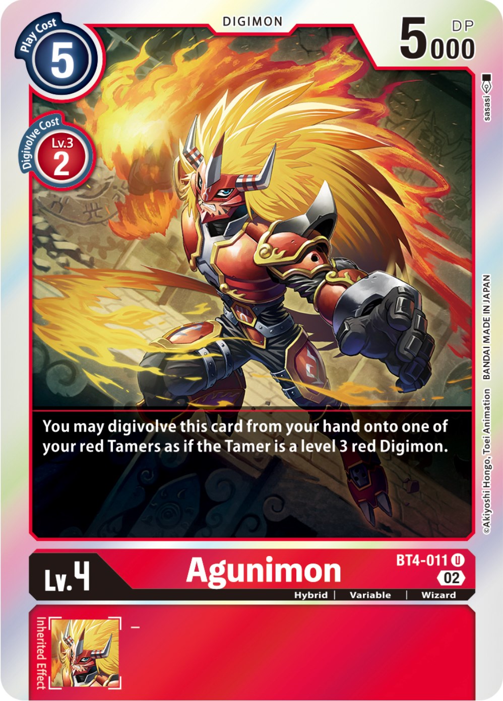 Agunimon [BT4-011] [Resurgence Booster] | Cracking-Singles