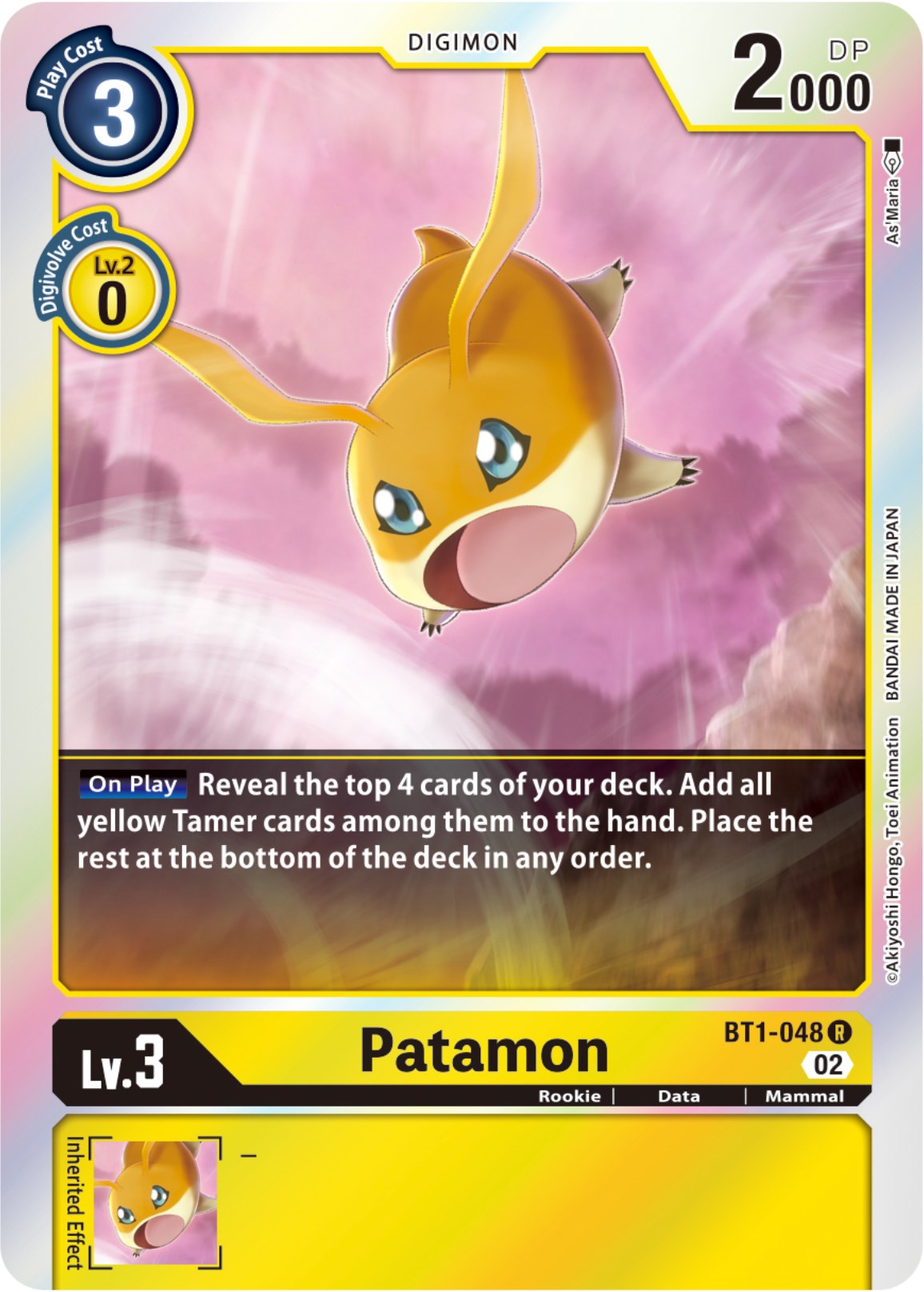 Patamon [BT1-048] [Resurgence Booster] | Cracking-Singles