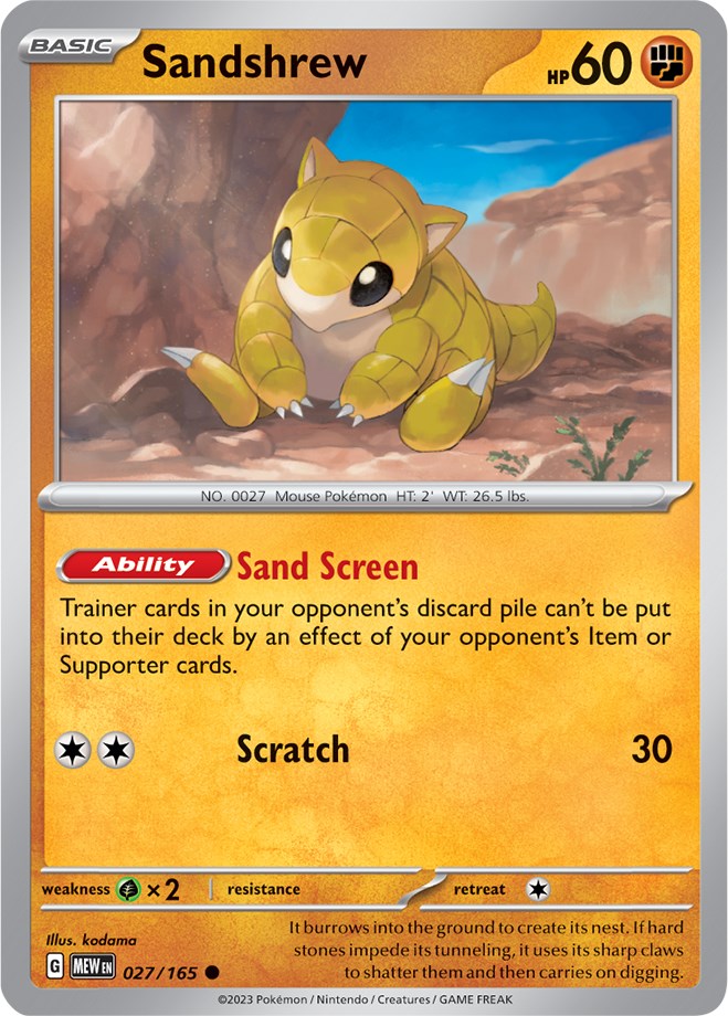 Sandshrew (027/165) [Scarlet & Violet: 151] | Cracking-Singles