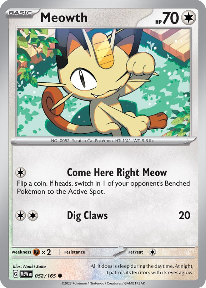 Meowth (052/165) [Scarlet & Violet: 151] | Cracking-Singles