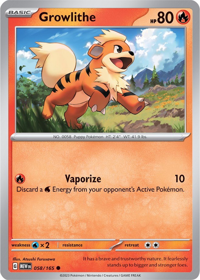 Growlithe (058/165) [Scarlet & Violet: 151] | Cracking-Singles