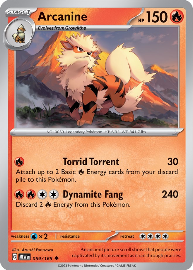 Arcanine (059/165) [Scarlet & Violet: 151] | Cracking-Singles