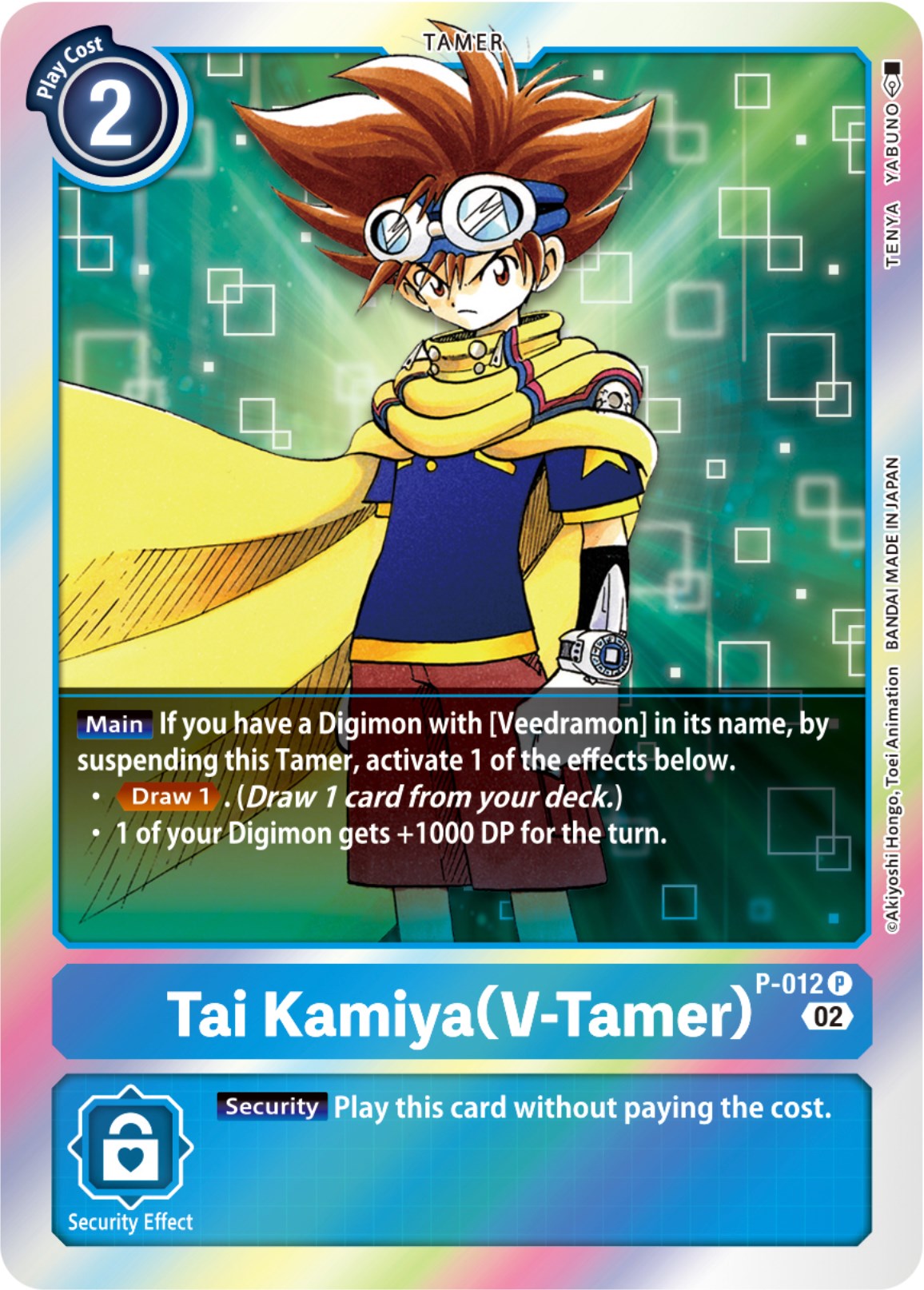 Tai Kamiya (V-Tamer) [P-012] (Resurgence Booster Reprint) [Resurgence Booster] | Cracking-Singles