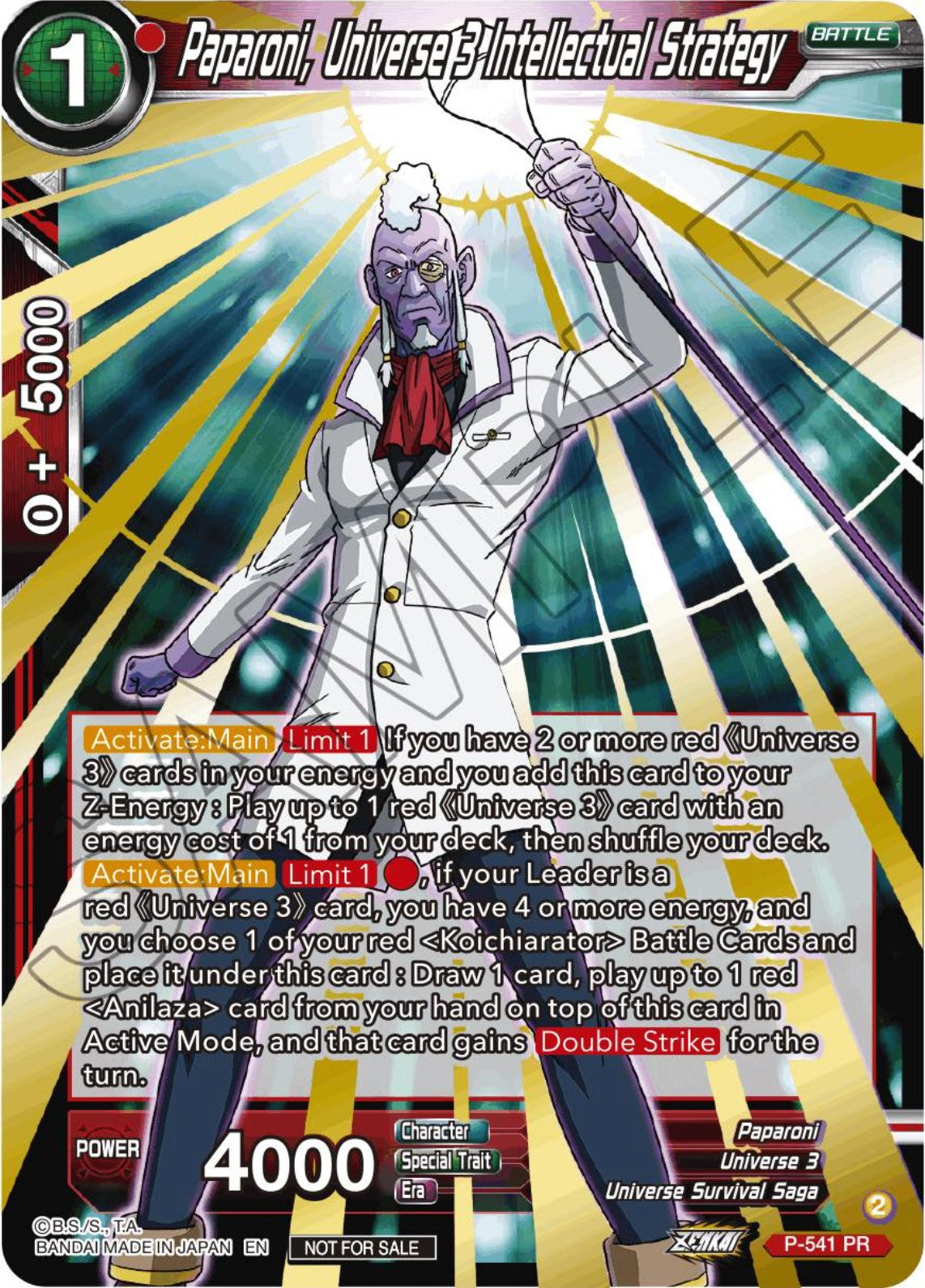 Paparoni, Universe 3 Intellectual Strategy (Championship Selection Pack 2023 Vol.3) (P-541) [Tournament Promotion Cards] | Cracking-Singles