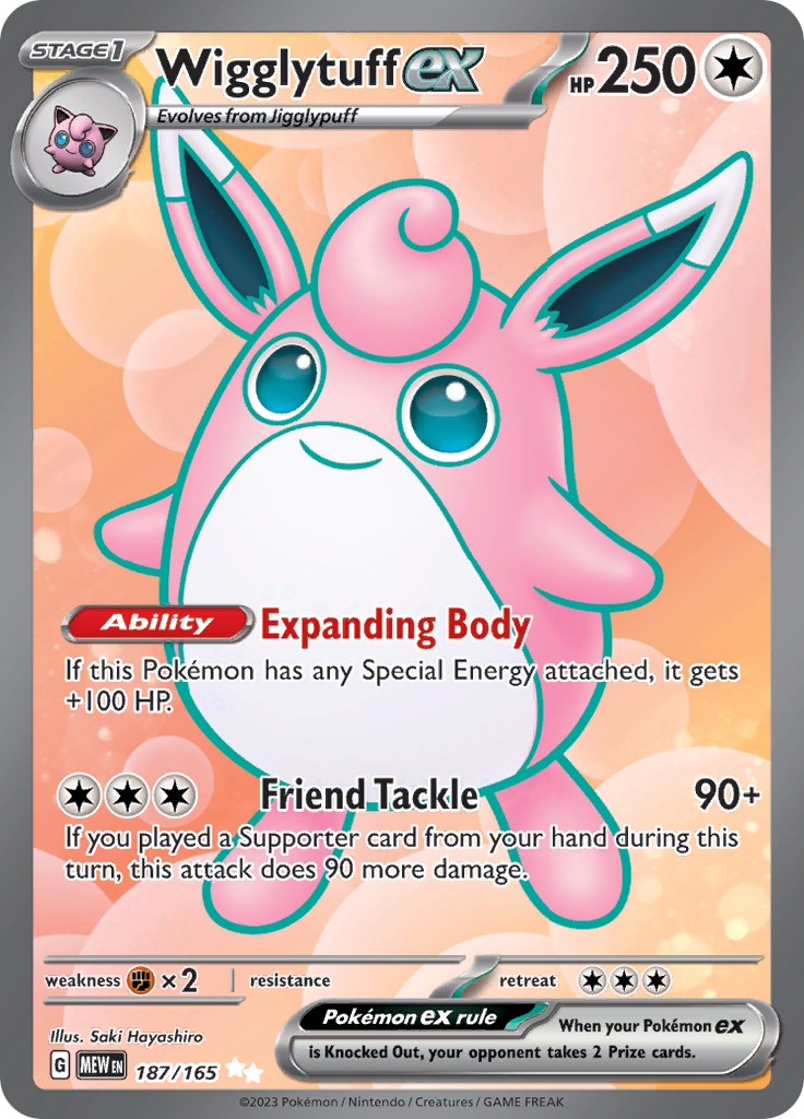 Wigglytuff ex (187/165) [Scarlet & Violet: 151] | Cracking-Singles