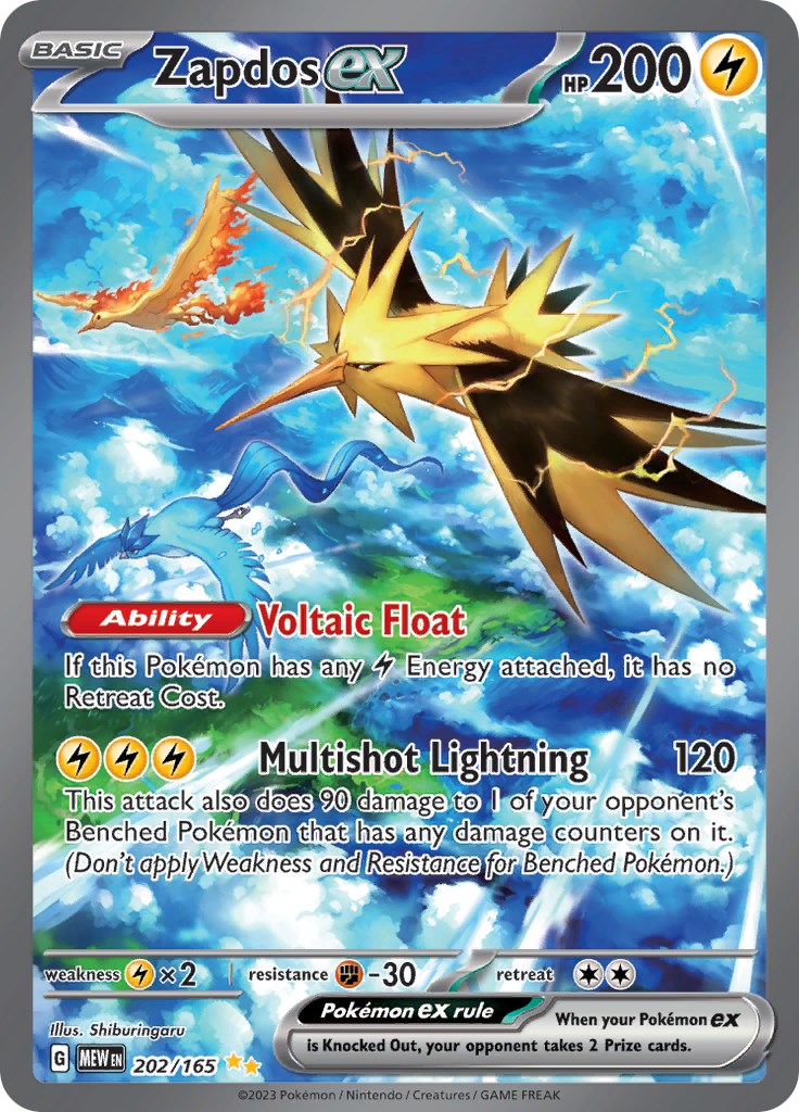 Zapdos ex (202/165) [Scarlet & Violet: 151] | Cracking-Singles