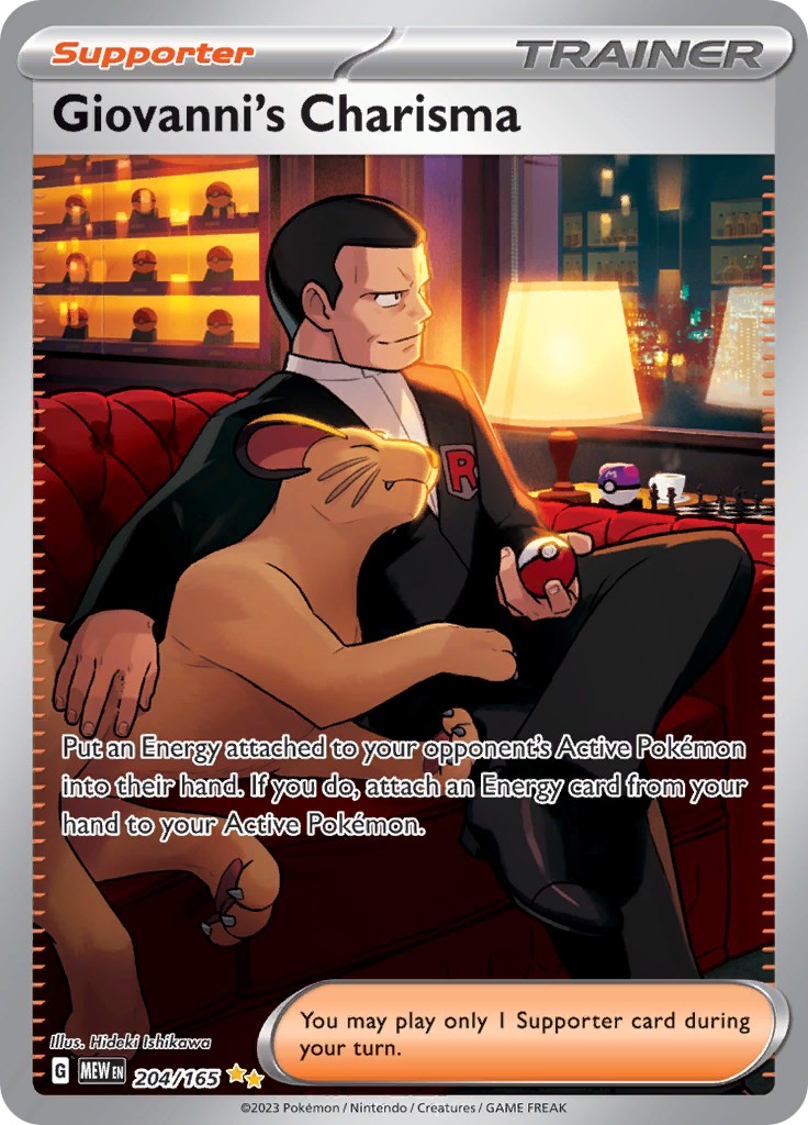 Giovanni's Charisma (204/165) [Scarlet & Violet: 151] | Cracking-Singles