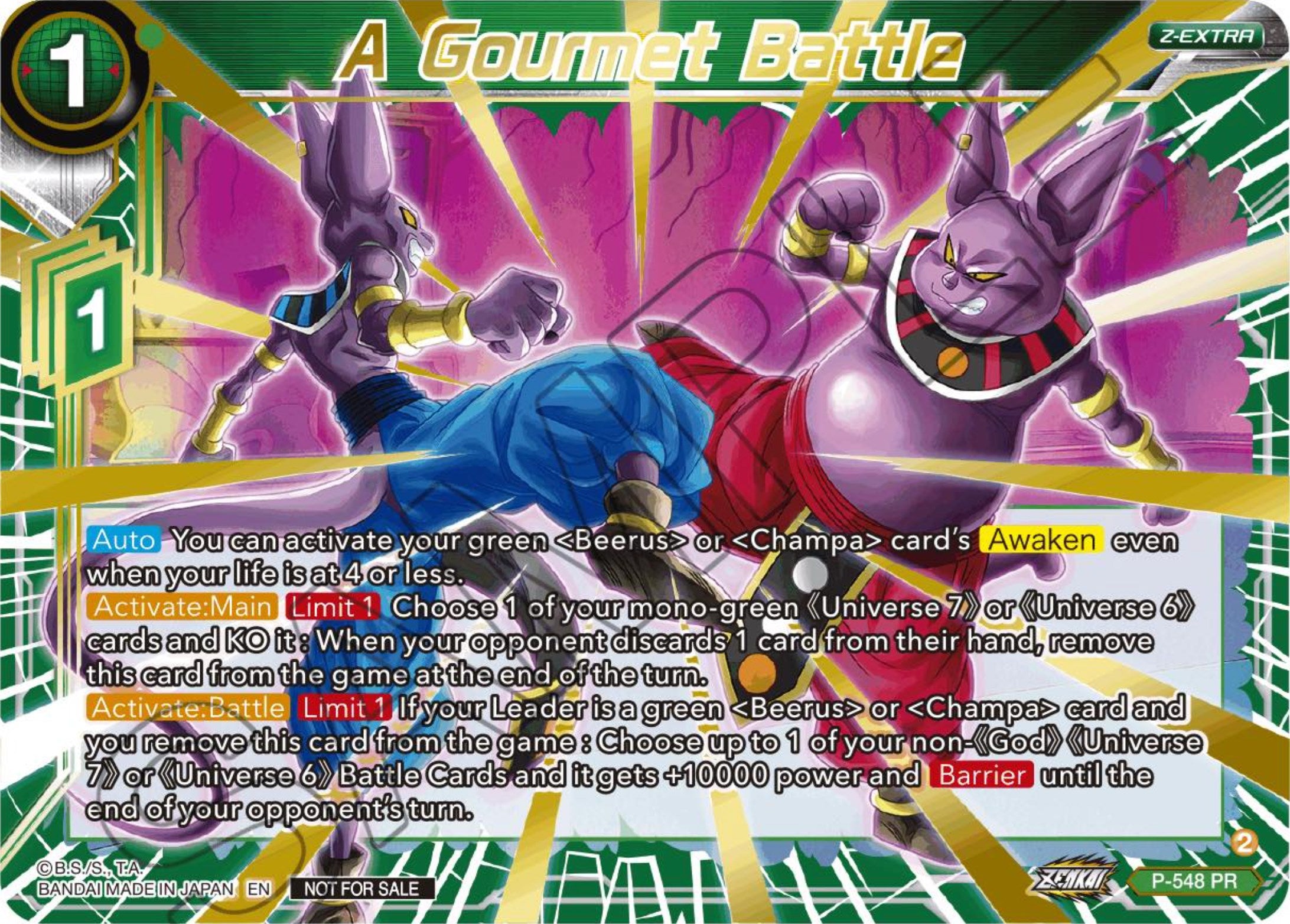 A Gourmet Battle (Championship Z Extra Card Pack 2023) (Gold-Stamped) (P-548) [Tournament Promotion Cards] | Cracking-Singles