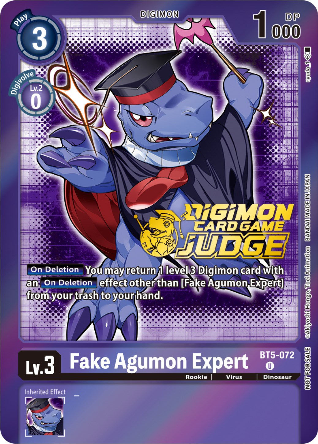 Fake Agumon Expert [BT5-072] (Judge Pack 4) [Battle of Omni Promos] | Cracking-Singles