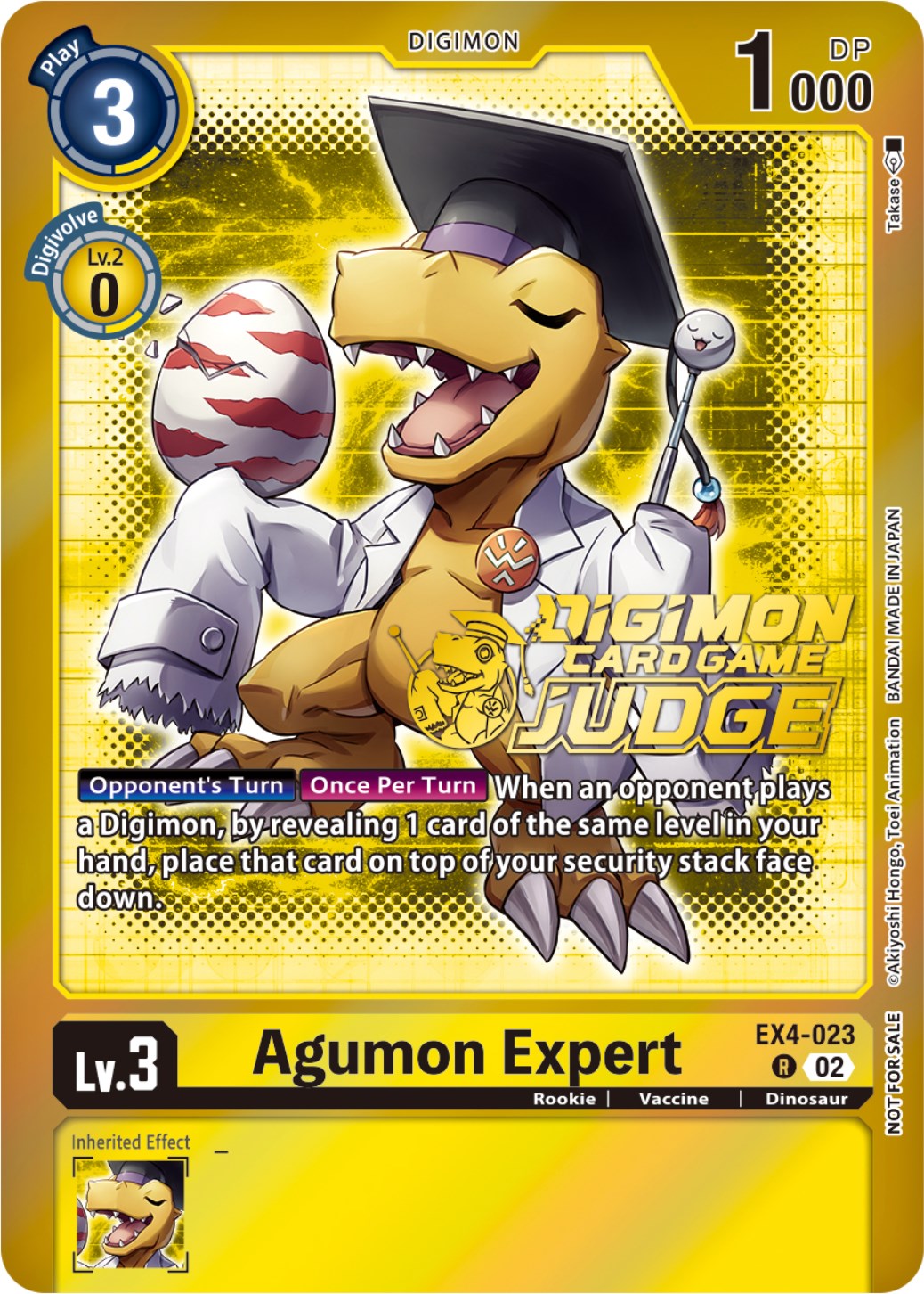 Agumon Expert [EX4-023] (Judge Pack 4) [Alternative Being Booster Promos] | Cracking-Singles