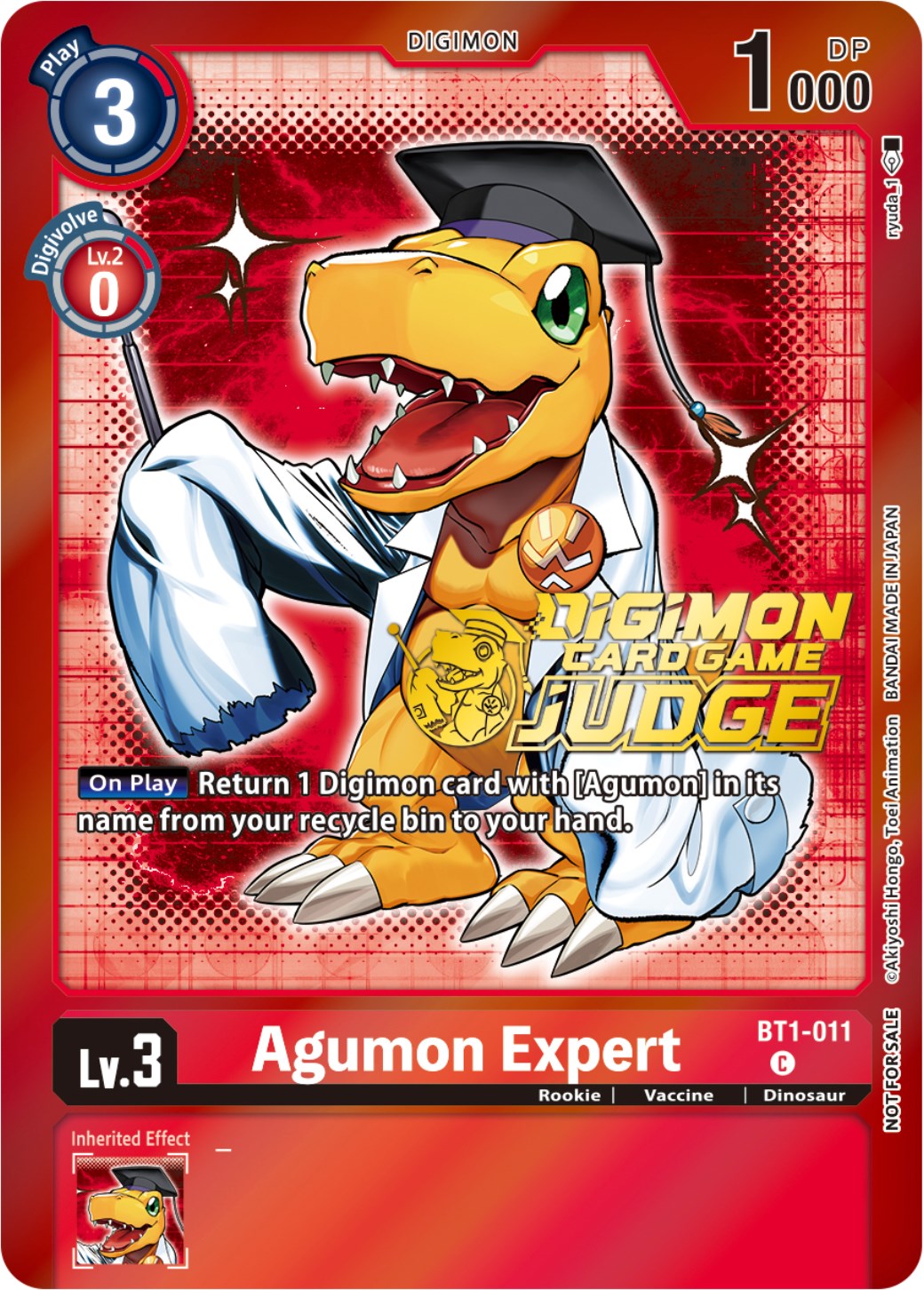 Agumon Expert [BT1-011] (Judge Pack 4) [Release Special Booster Promos] | Cracking-Singles