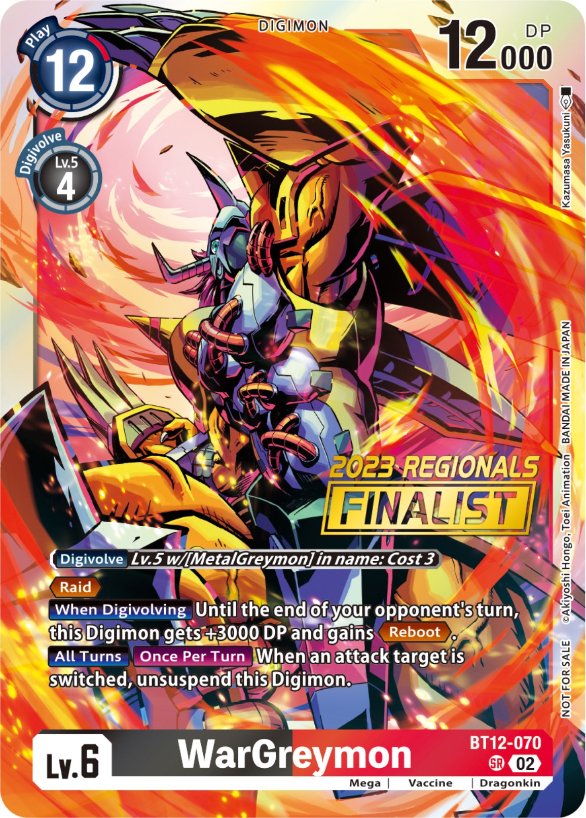 WarGreymon [BT12-070] (2023 Regionals Finalist) [Across Time] | Cracking-Singles