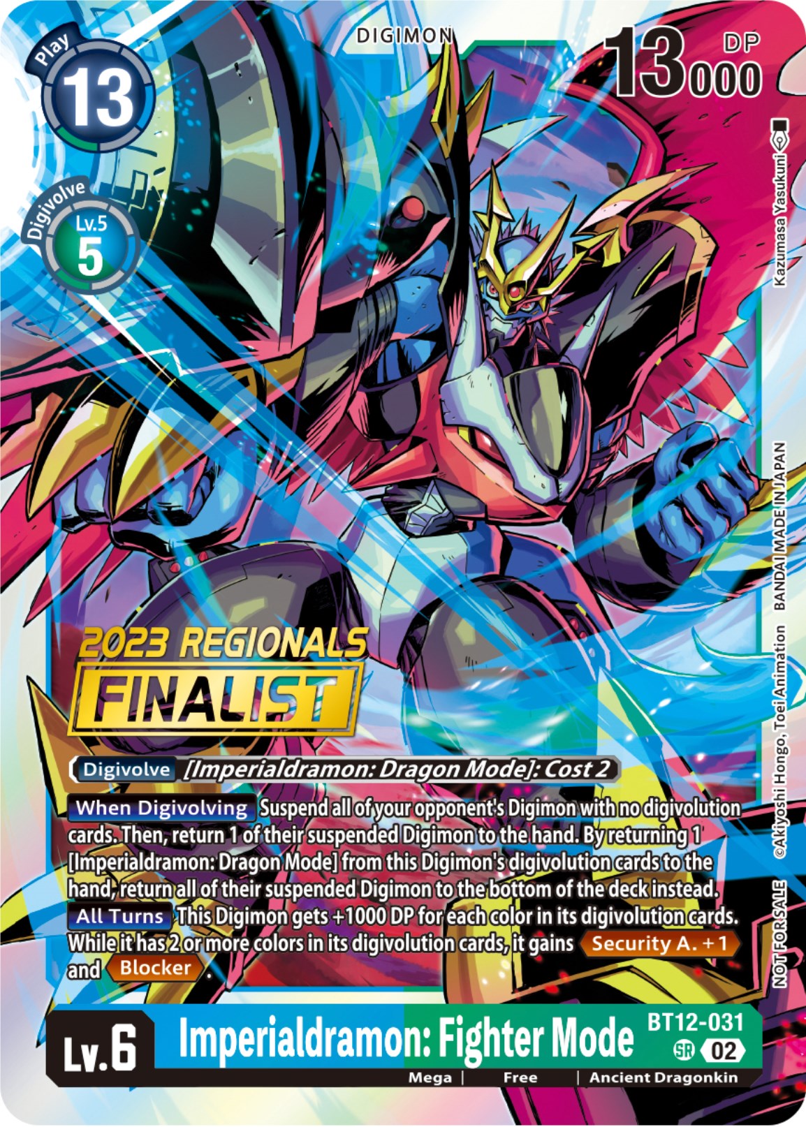 Imperialdramon: Fighter Mode [BT12-031] (2023 Regionals Finalist) [Across Time] | Cracking-Singles