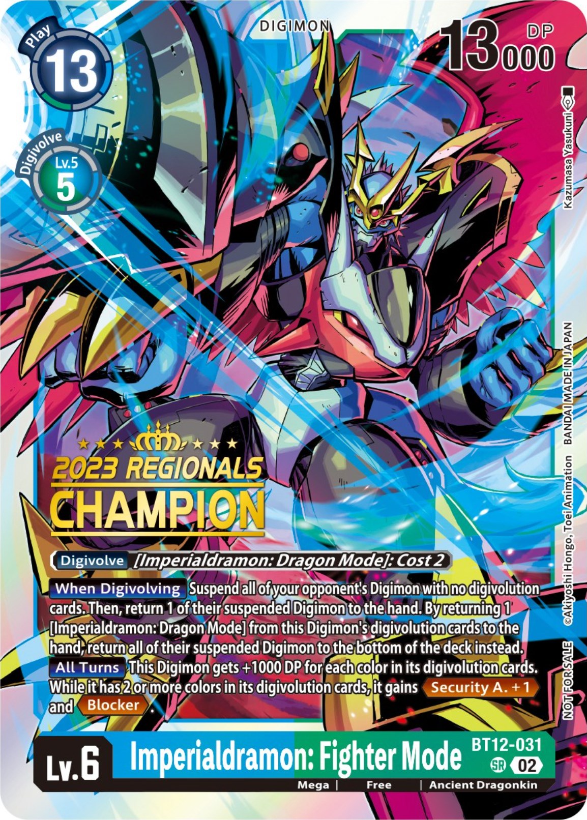 Imperialdramon: Fighter Mode [BT12-031] (2023 Regionals Champion) [Across Time] | Cracking-Singles