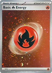 Basic Fire Energy (002) (Cosmos Holo) [Scarlet & Violet: Base Set] | Cracking-Singles