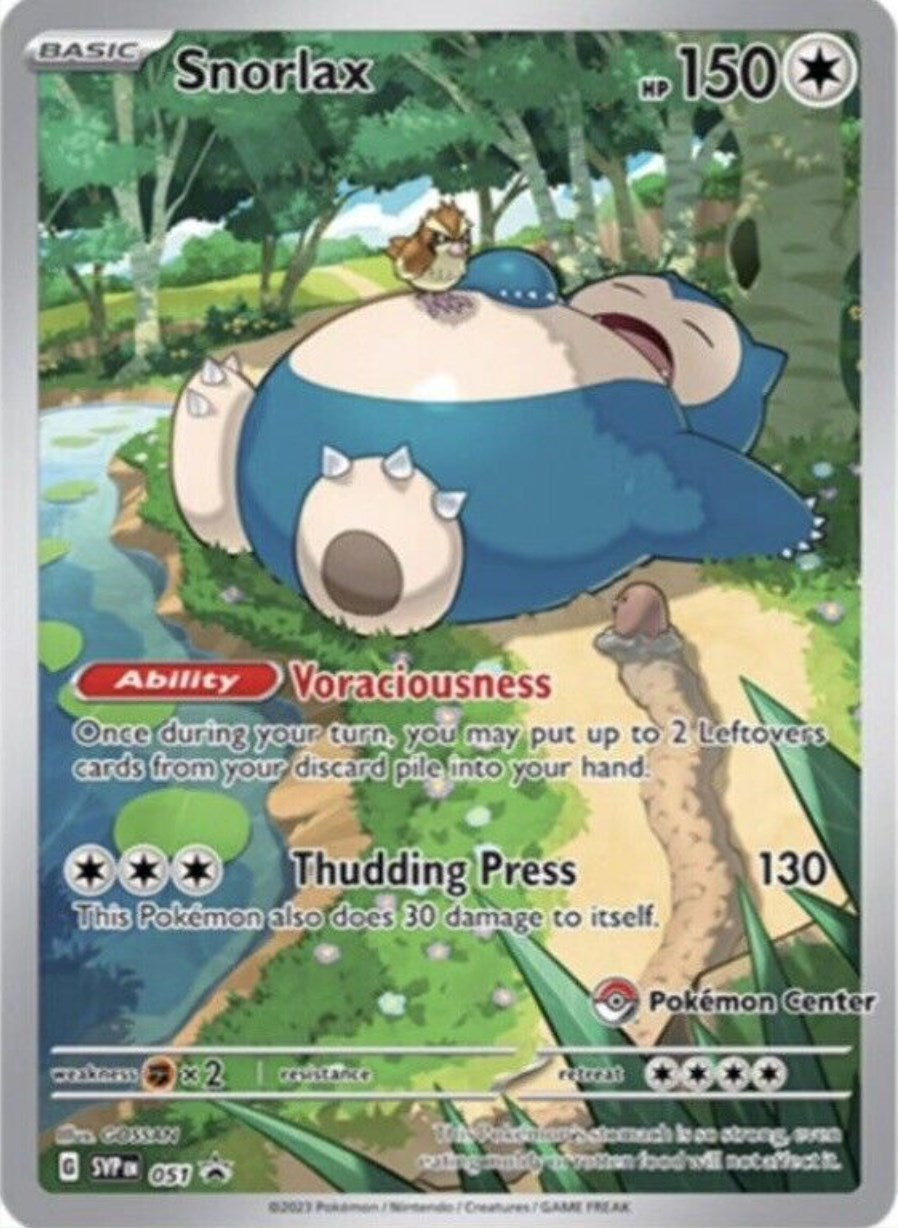 Snorlax (051) (Pokemon Center Exclusive) [Scarlet & Violet: Black Star Promos] | Cracking-Singles