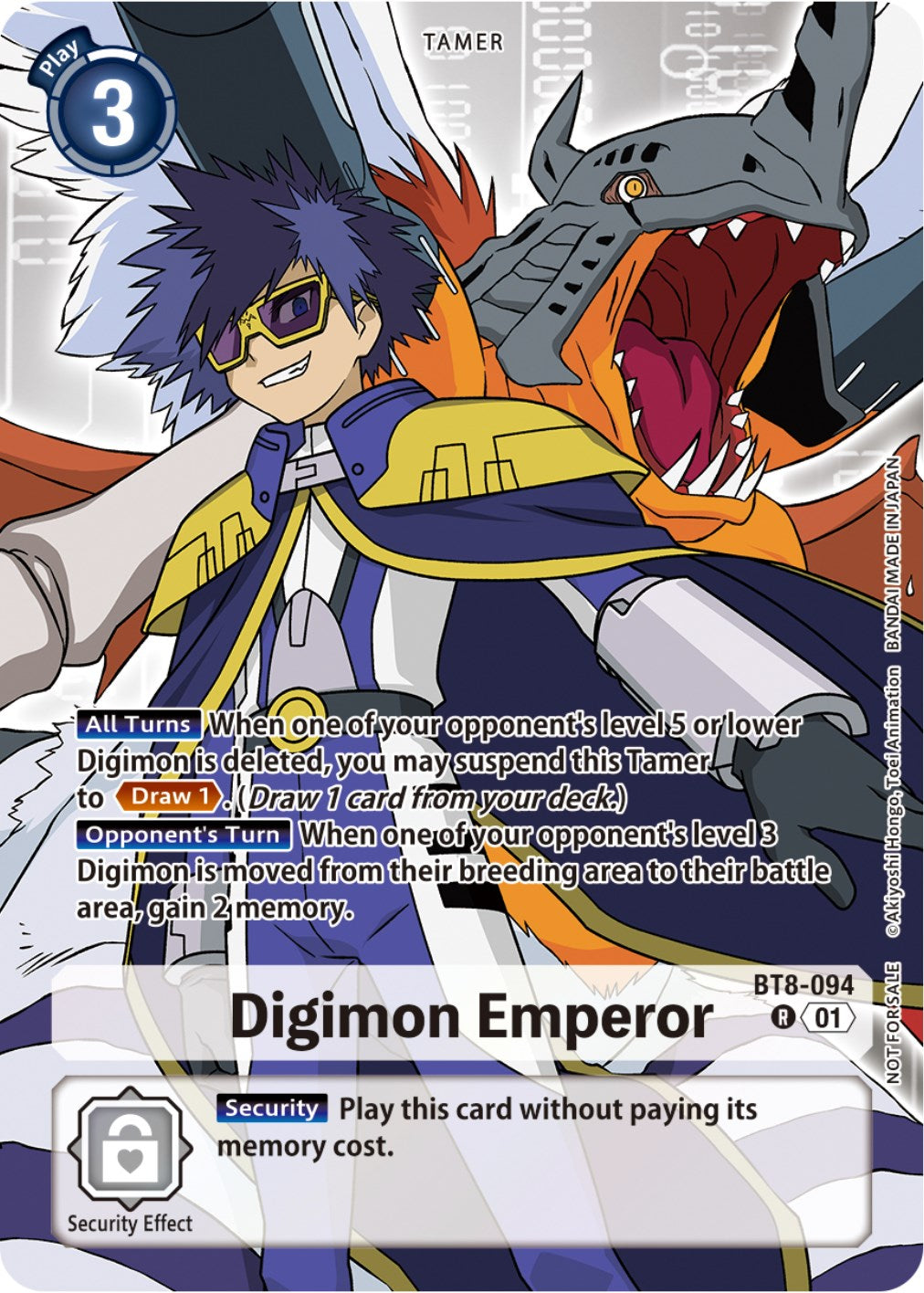 Digimon Emperor [BT8-094] (Tamer Party Pack -The Beginning-) [New Awakening] | Cracking-Singles