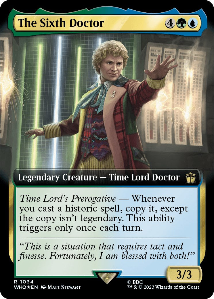 The Sixth Doctor (Extended Art) (Surge Foil) [Doctor Who] | Cracking-Singles