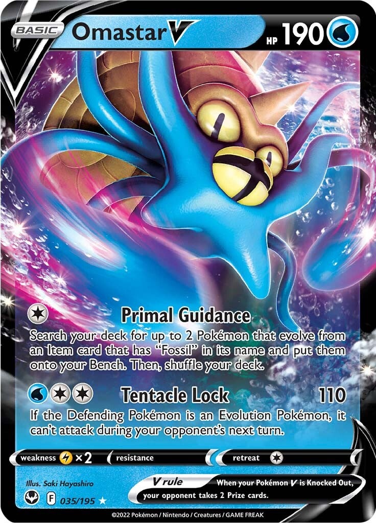 Omastar V (035/195) [Sword & Shield: Silver Tempest] | Cracking-Singles