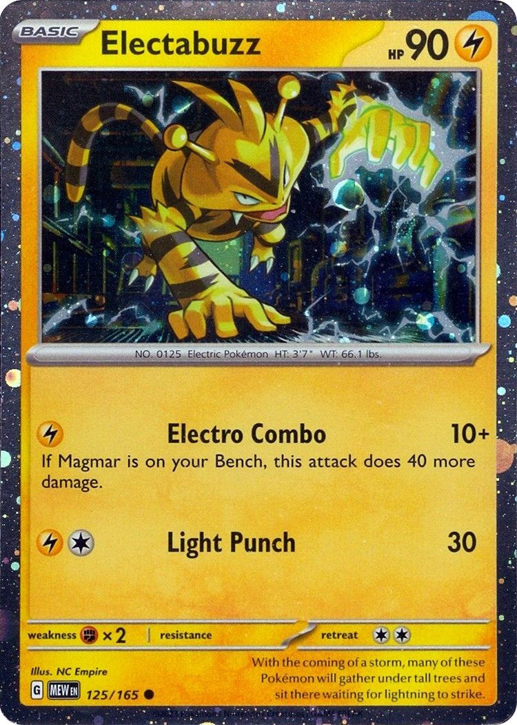 Electabuzz (125/165) (Cosmos Holo) [Miscellaneous Cards] | Cracking-Singles