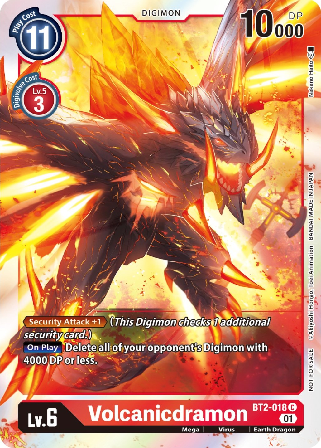 Volcanicdramon [BT2-018] (ST-11 Special Entry Pack) [Release Special Booster Promos] | Cracking-Singles