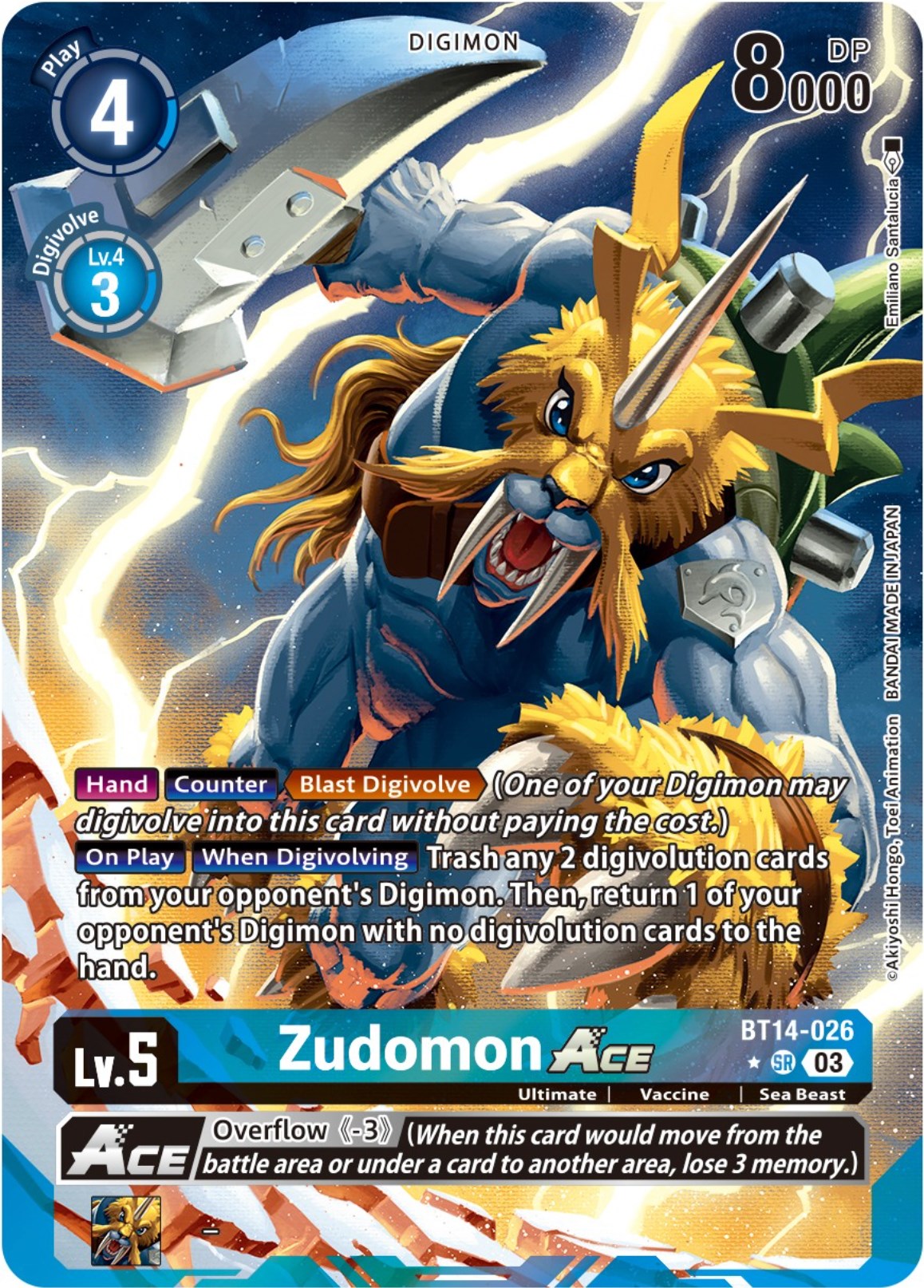 Zudomon Ace [BT14-026](Alternate Art) [Blast Ace] | Cracking-Singles