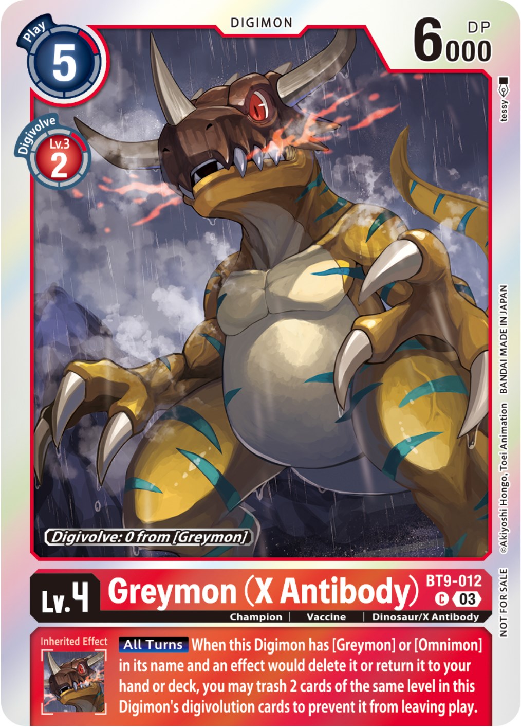 Greymon (X Antibody) [BT9-012] (Blast Ace Pre-Release Winner) [X Record] | Cracking-Singles