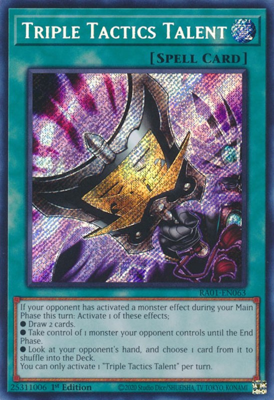 Triple Tactics Talent [RA01-EN063] Secret Rare | Cracking-Singles