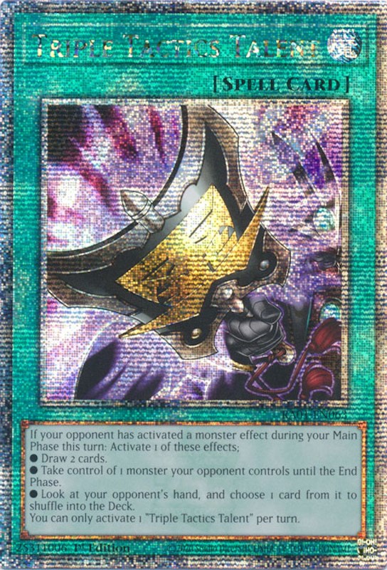 Triple Tactics Talent [RA01-EN063] Quarter Century Secret Rare | Cracking-Singles