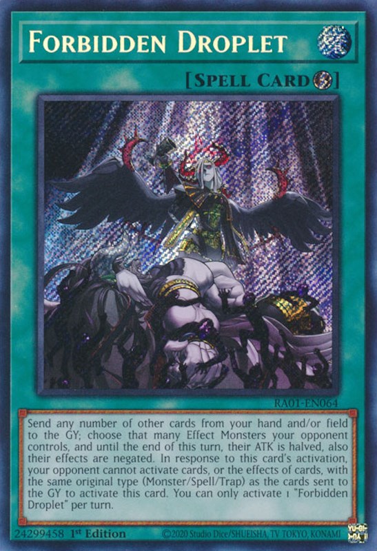 Forbidden Droplet [RA01-EN064] Secret Rare | Cracking-Singles