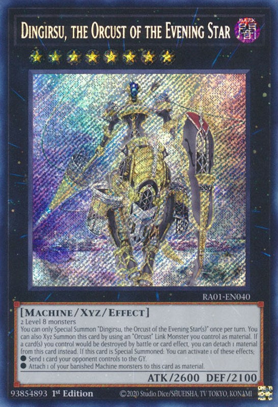 Dingirsu, the Orcust of the Evening Star [RA01-EN040] Secret Rare | Cracking-Singles