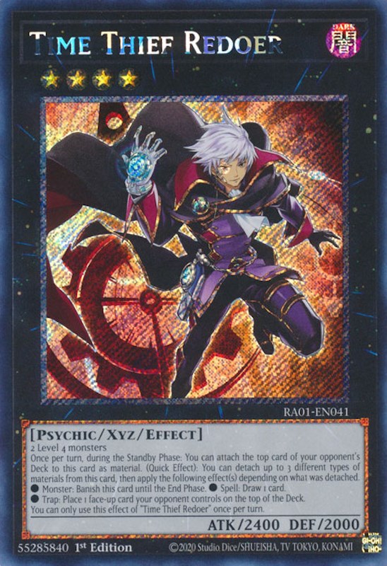 Time Thief Redoer [RA01-EN041] Platinum Secret Rare | Cracking-Singles