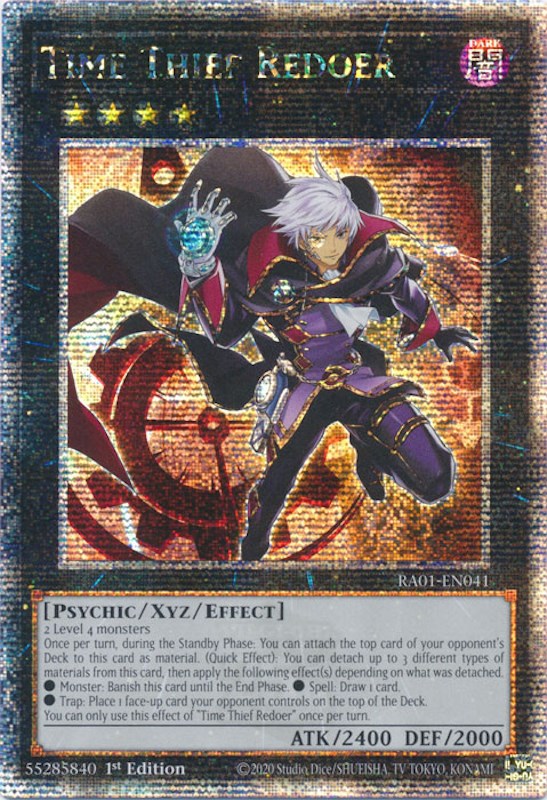 Time Thief Redoer [RA01-EN041] Quarter Century Secret Rare | Cracking-Singles